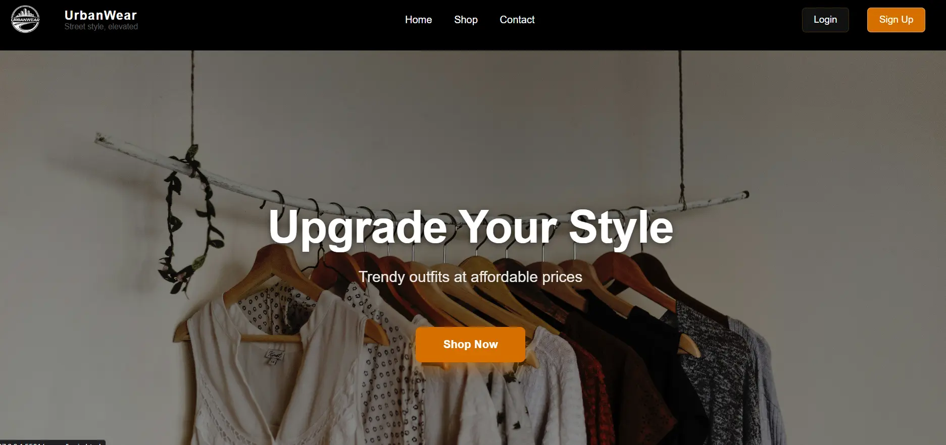 Landing page project screenshot